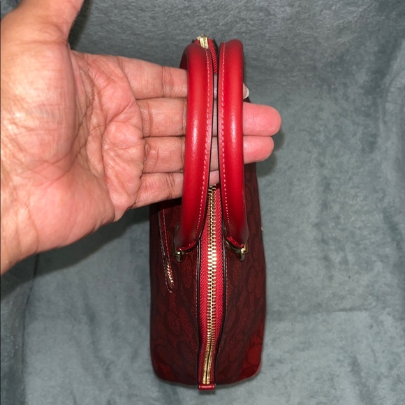 Coach Signature Red Satchel - Picture 2 of 12
